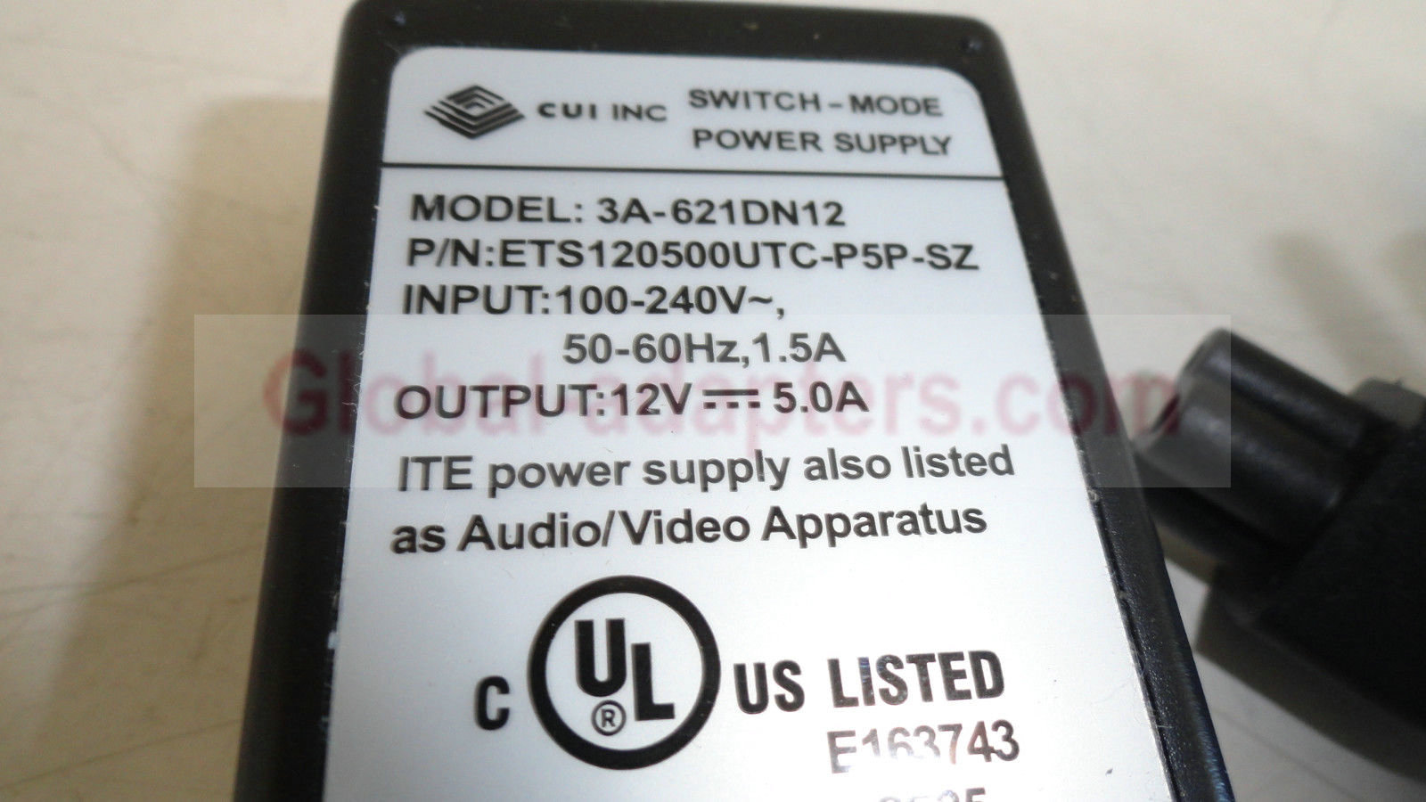 New 12V 5A CUI Inc. 3A-621DN12 ETS120500UTC-P5P-SZ Power Supply AC ADAPTER